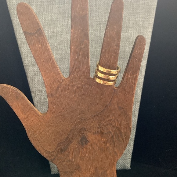 ♥️ Sale 3for$15! Sugar-fix Gold Tone Hammered Ring size 7 - Picture 3 of 4